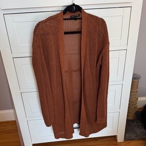 Banana Republic Brown Open-Knit Cardigan